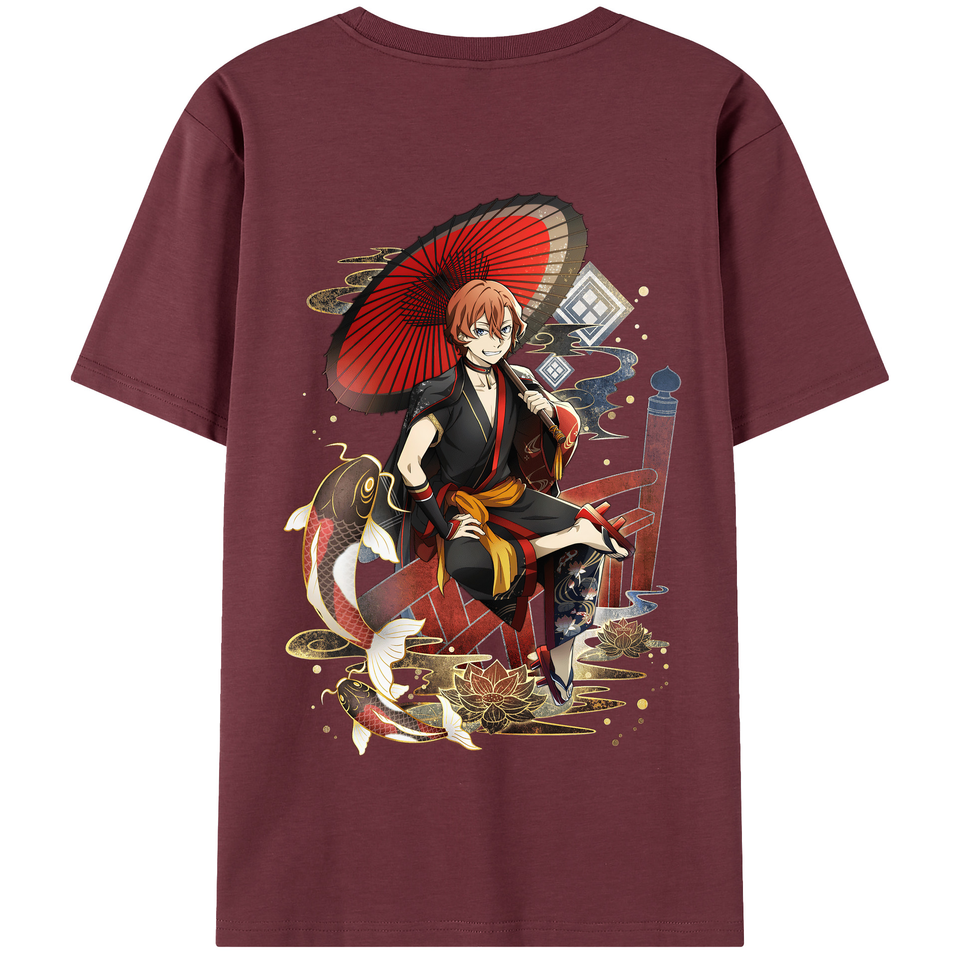 （画像用） 文豪ストレイドッグス Bungo Stray Dogs 綿100％半袖Tシャツ（背面プリント）